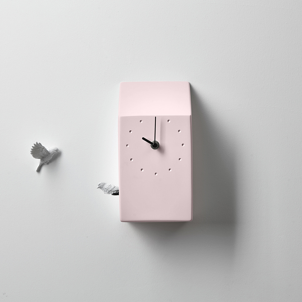 쿠쿠 벽시계 - 홈 (핑크)